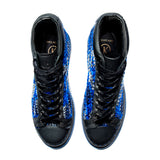 KROJAY Blue Sapphire black leather Shoes